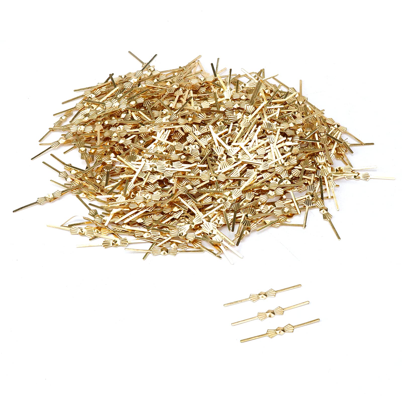 500PCS Gold Butterfly Chandelier Clips - 1.28 Inch Metal Crystal Connector Pins for DIY Chandelier, Wedding Decor & Home Improvement Projects