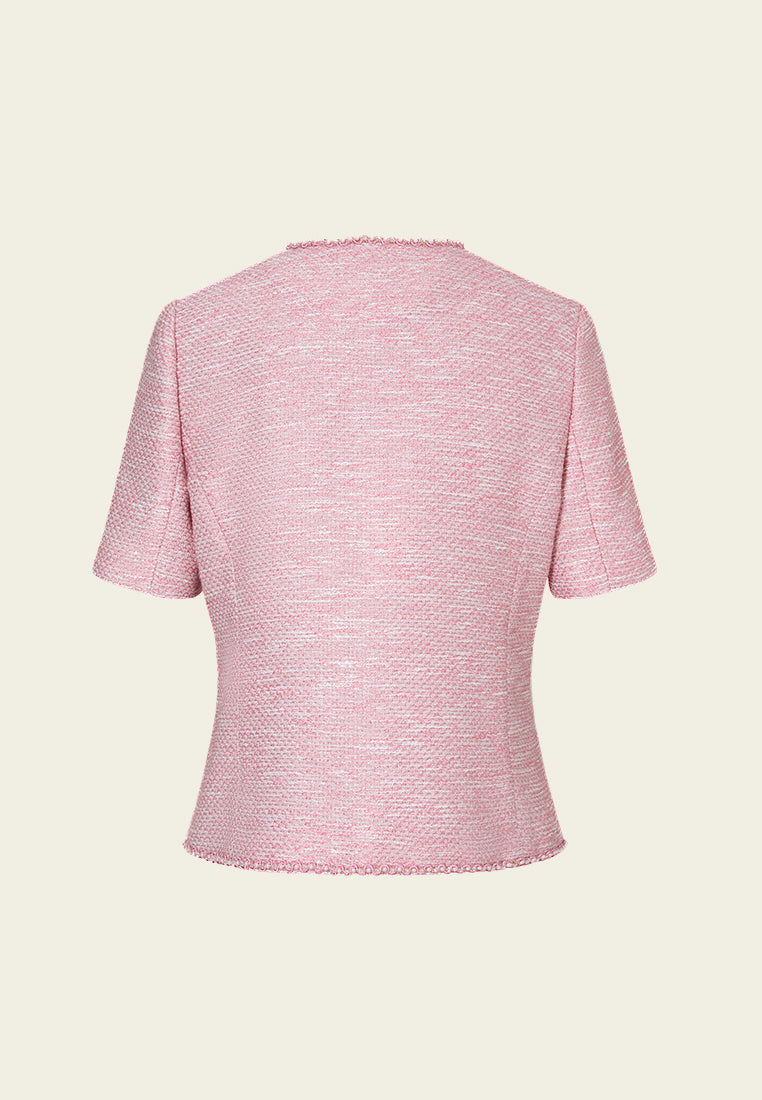 Stylish Pink Patch Pocket Embellished Jacket for Women - Trendy Outerwear for Casual Outings & Date Nights
