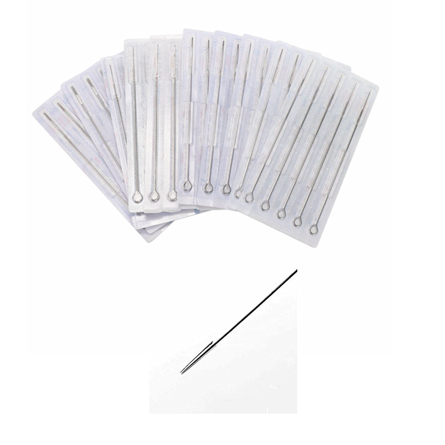 Premium 50pcs Disposable Tattoo Needles 3RL - Professional Bugpin Round Liner Needles for Tattoo Artists | High-Quality Tattoo Supplies for Fine Line Work & Detail Tattooing | Perfect for Studio Use & Professional Tattoo Kits