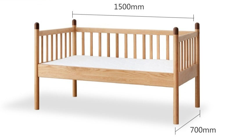 Premium Solid Oak Wood Toddler Bed – Sturdy & Safe for Kids | Perfect for Nursery, Bedroom & Daycare Use