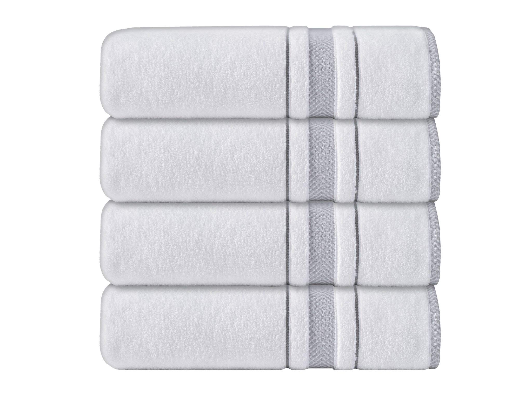 Enchante Home - 4 Piece Turkish Bath Towels Set | Ultra Soft, Quick Dry & Highly Absorbent | Zero-Twist Cotton for Spa, Beach & Luxury Bathroom Use