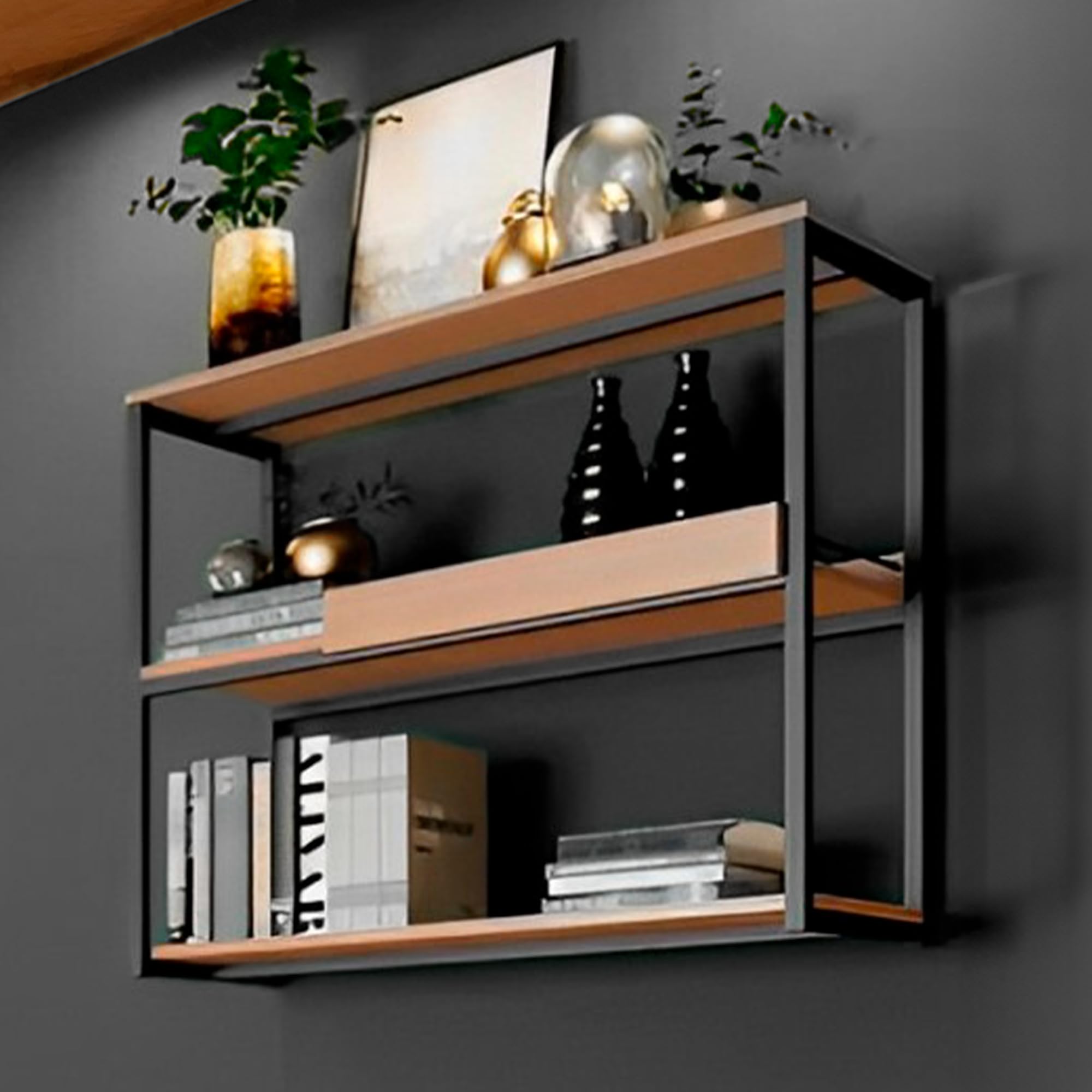 Modern Prague Bookcase - Stylish Wooden Bookshelf for Home & Office - Perfect for Living Room, Bedroom, or Study Room Organization