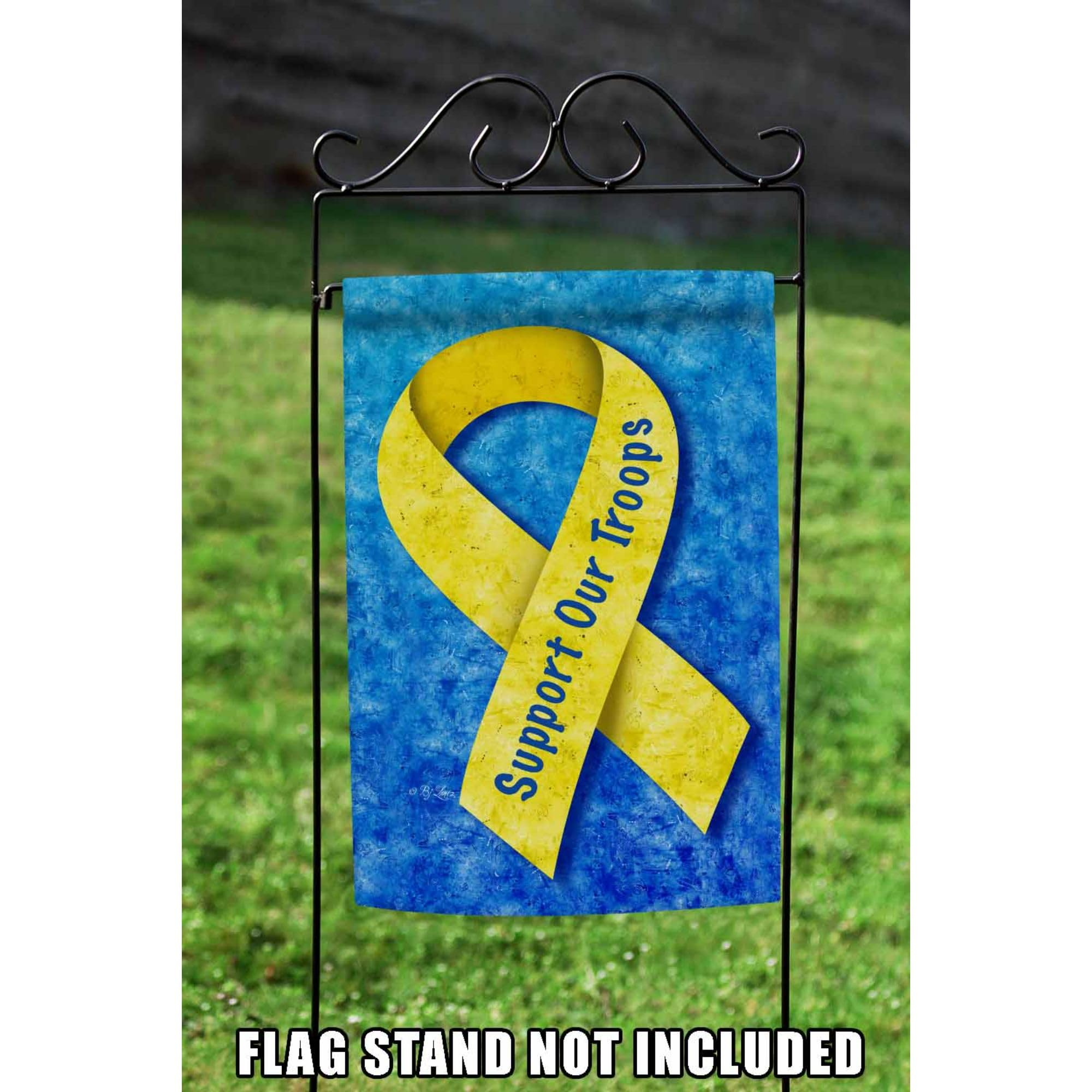 Toland Home Garden 12x18 Inch Double Sided Patriotic Garden Flag - Support Our Troops Military Yard Decoration for Outdoor House & Garden - Perfect for Memorial Day, Veterans Day & Patriotic Events