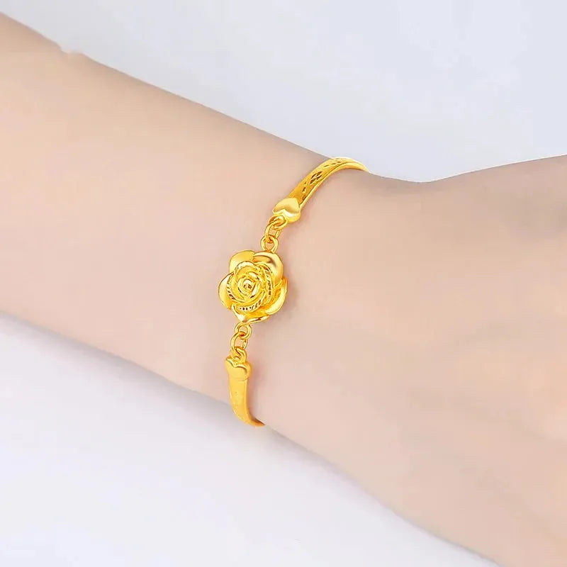 24K Pure Gold Bracelet - 999 Solid Real Gold Bangle with Butterfly Design, Classic & Trendy Jewelry for Women | Elegant Gift for Birthday, Anniversary & Special Occasions | 2023 New Collection