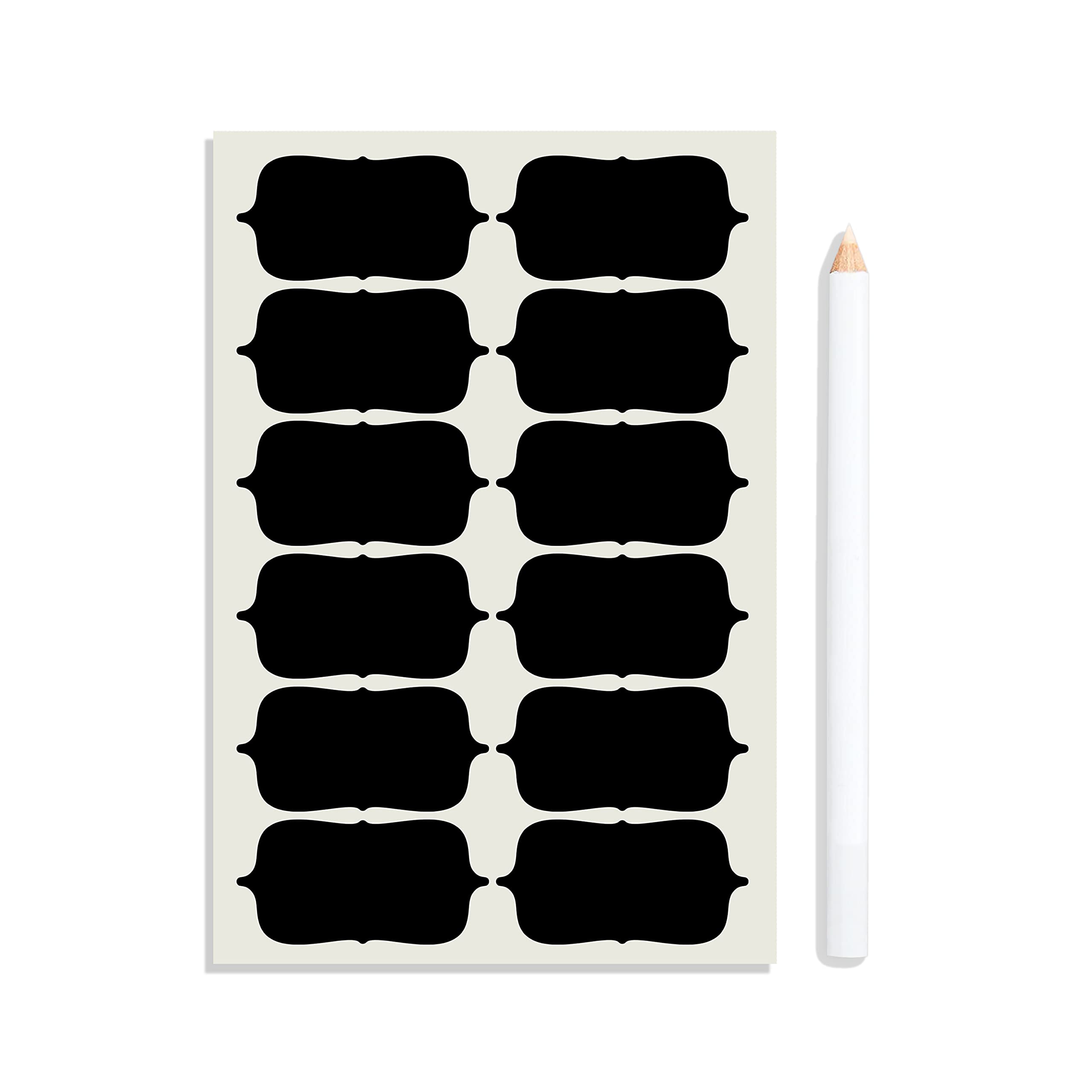 FlyBuy Hub 84-Pack Waterproof Vinyl Stickers for Mason Jars & Glass Bottles - 2.5