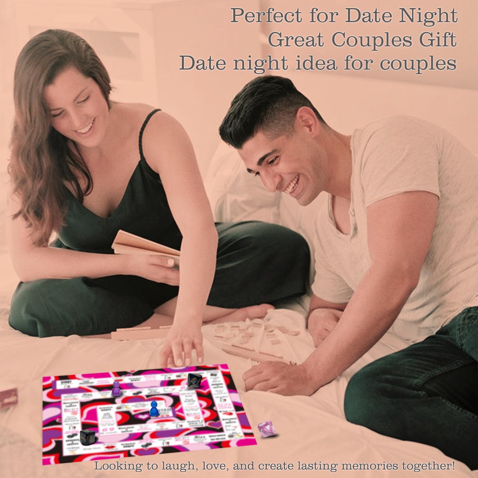 Romantic Couples Board Game for Date Night - Fun & Sexy Dice Game for 2 Players | Enhance Intimacy & Spice Up Your Relationship | Perfect for Anniversaries, Valentine's Day & Romantic Evenings