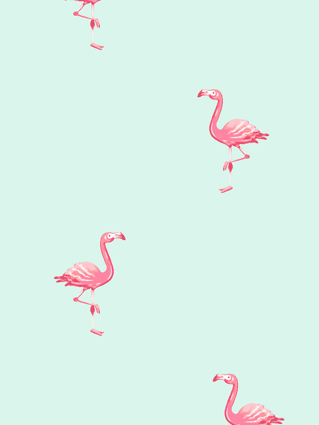 Barbie™ Land Flamingos Wallpaper - Pink & Robin's Egg Blue Peel & Stick Wall Decal for Girls' Room, Nursery, Playroom Decor
