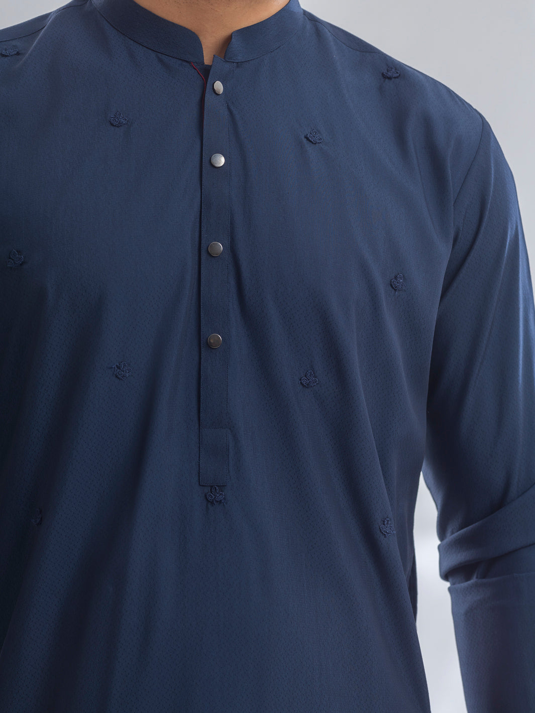 Premium Blended Navy Blue Kurta for Men - Stylish Traditional Indian Tunic for Festivals, Weddings & Casual Wear