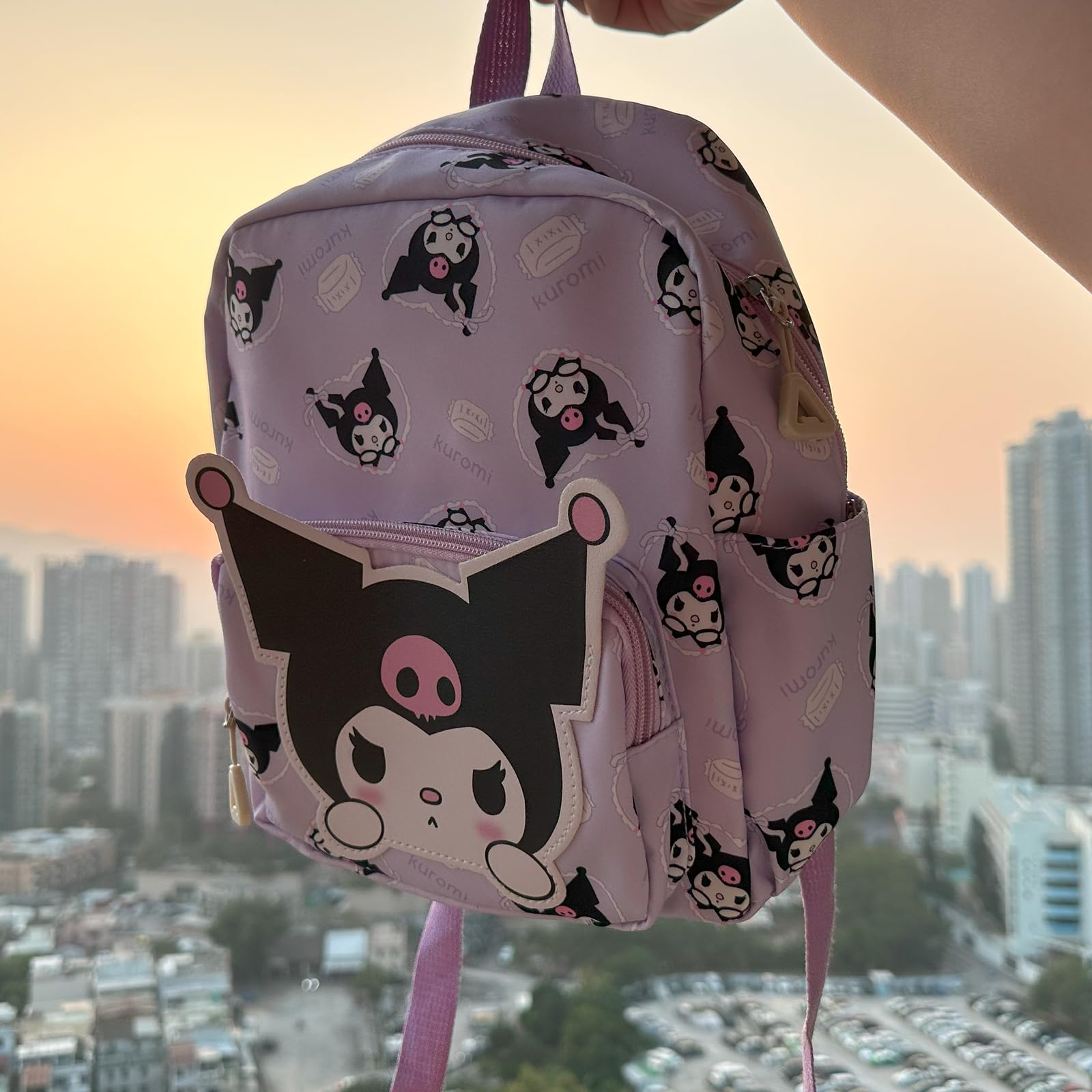 Cute Kawaii Kumi Backpack for Women & Teens - Stylish Cartoon Nylon Mini Backpack Purse, Lightweight School Bookbag & Travel Daypack - Perfect for School, College, Travel & Daily Use