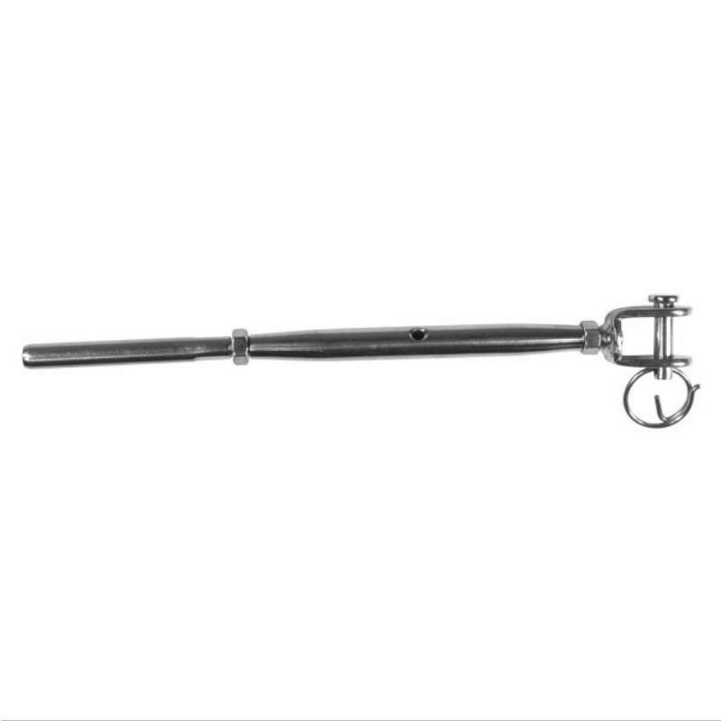 Stainless Steel BLA Closed Body Turnbuckles with Swage and Fork - M8 Thread for Marine, Construction, and Industrial Applications