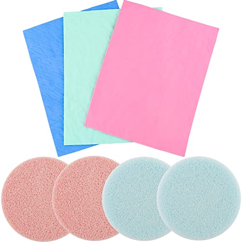 3pcs Cleaning Suede Cloth +4pcs Scrubber