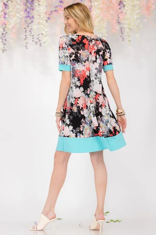 Celeste Floral Surplice Maxi Dress with Pockets - Plus Size Women's Summer Dress for Beach, Wedding & Special Occasions