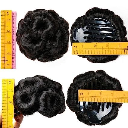 D-DIVINE Clip In Synthetic Hair Extensions for Girls - 1PC Brown Fake Hair Bun Updo Accessories | Easy Bun Maker for Quick Hairstyles | Perfect for Parties, Weddings & Everyday Wear