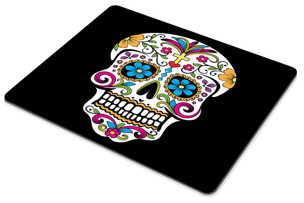 Custom Sugar Skull Gaming Mouse Pad - Non-Slip Rubber Base, Large Rectangle Mouse Mat for PC & Laptop - Perfect for Gaming, Office Work & Graphic Design