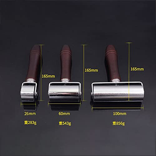 3PCS Leather Edge Creaser Roller Set - 26mm, 60mm, 100mm Leather Press Edge Smoother Tools for Leathercraft, DIY Leather Projects & Shoe Repair (Perfect for Leather Glue Lamination & Edge Finishing)