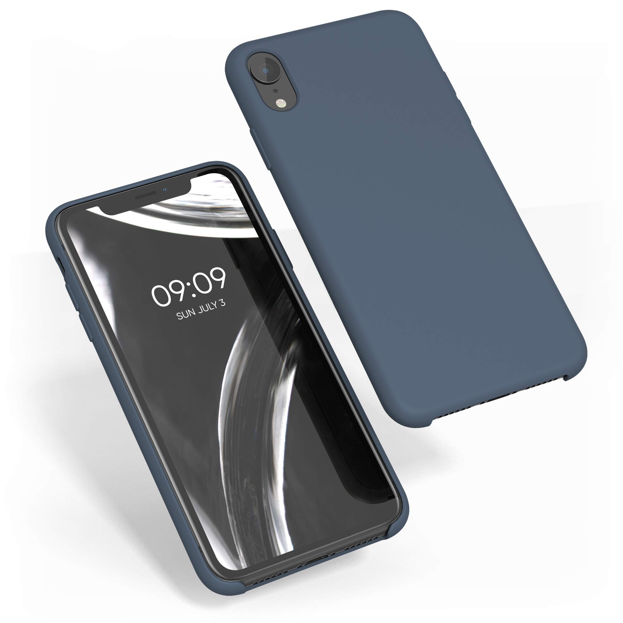 kwmobile TPU Silicone Phone Case for Apple iPhone XR - Soft Protective Cover with Premium Finish in Dark Slate - Perfect for Everyday Use, Work & Travel Protection