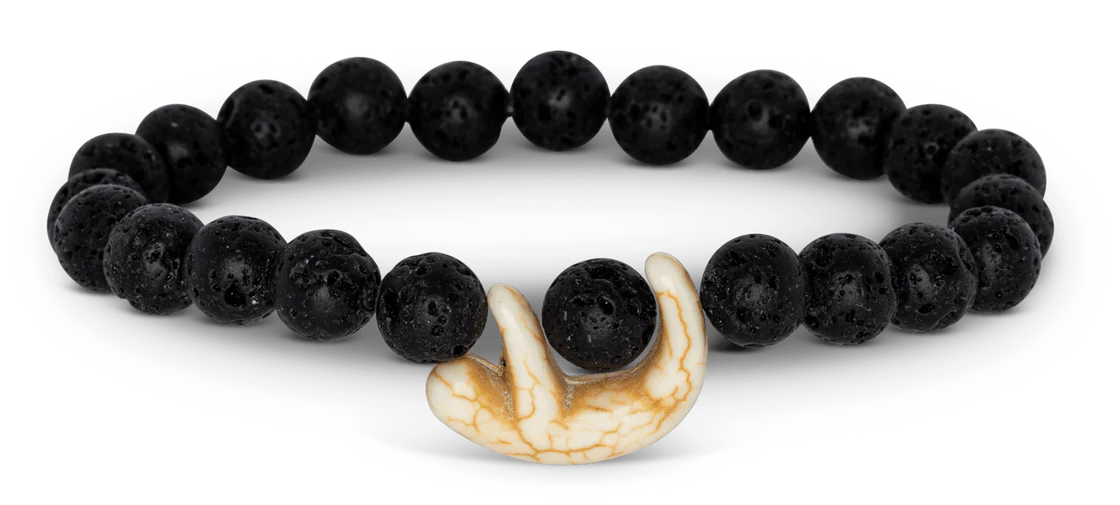 Fahlo Sloth Bracelet with Lava Stone Beads - Adjustable Wildlife Conservation Jewelry for Animal Lovers, Perfect for Daily Wear & Gifts