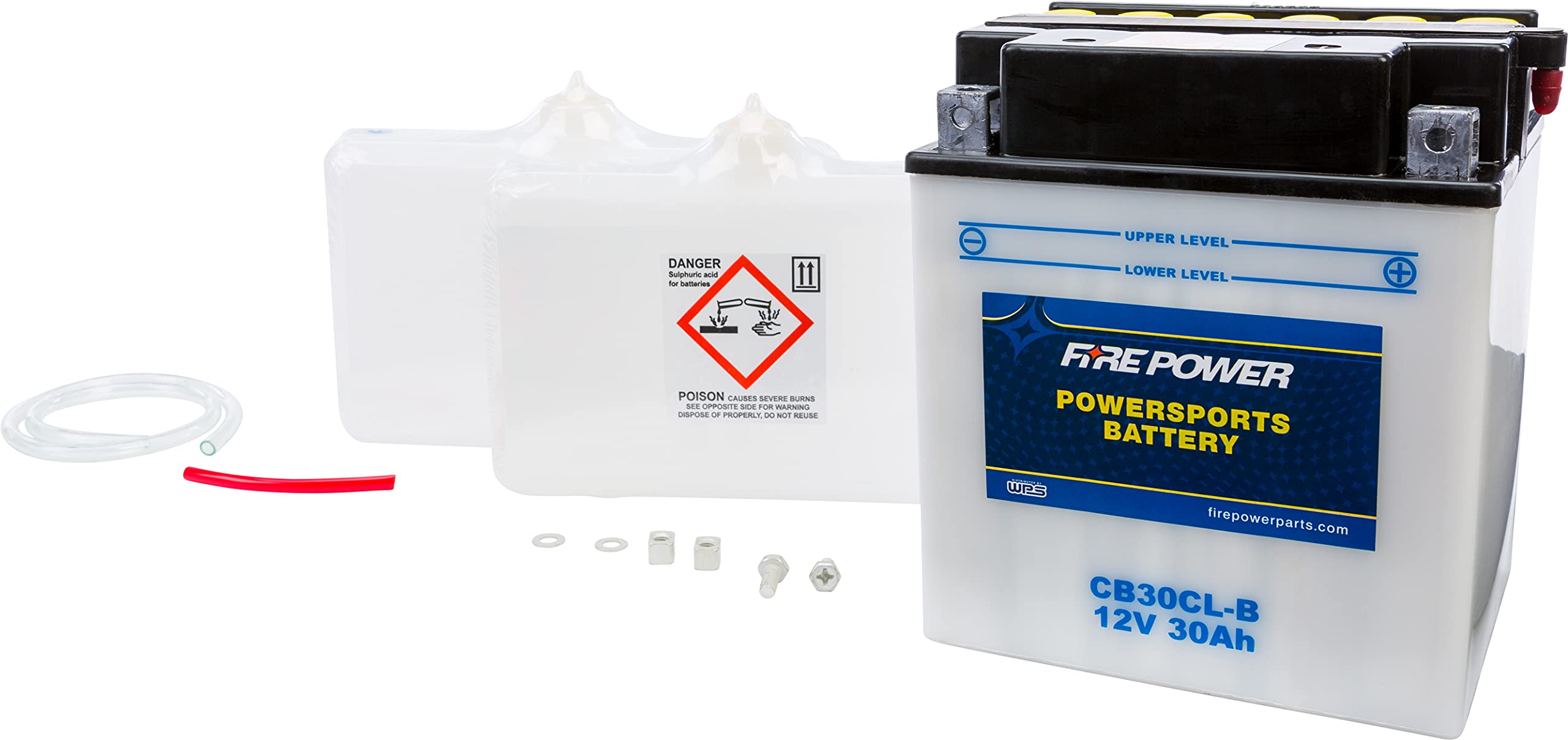Fire Power 12V HD Battery with Acid Pack CB30CL-B - Heavy Duty Power Solution for Marine, RV, and Off-Grid Applications