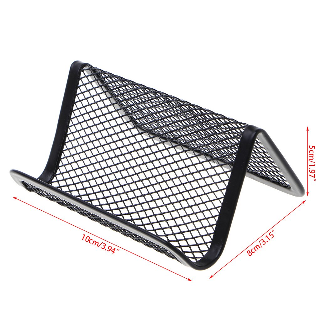NABIAN Metal Mesh Business Card Holder - Elegant Desktop Organizer for Office, Professional Business Card Collection & Storage - Perfect for Meetings, Networking & Office Decor