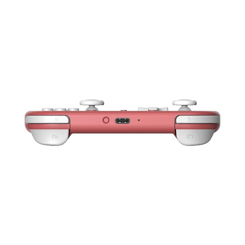 8BitDo Lite 2 Wireless Bluetooth Game Controller for Nintendo Switch/PC/Android/iOS - Pink Edition | Portable Gaming Pad for Travel, Commuting & Home Entertainment