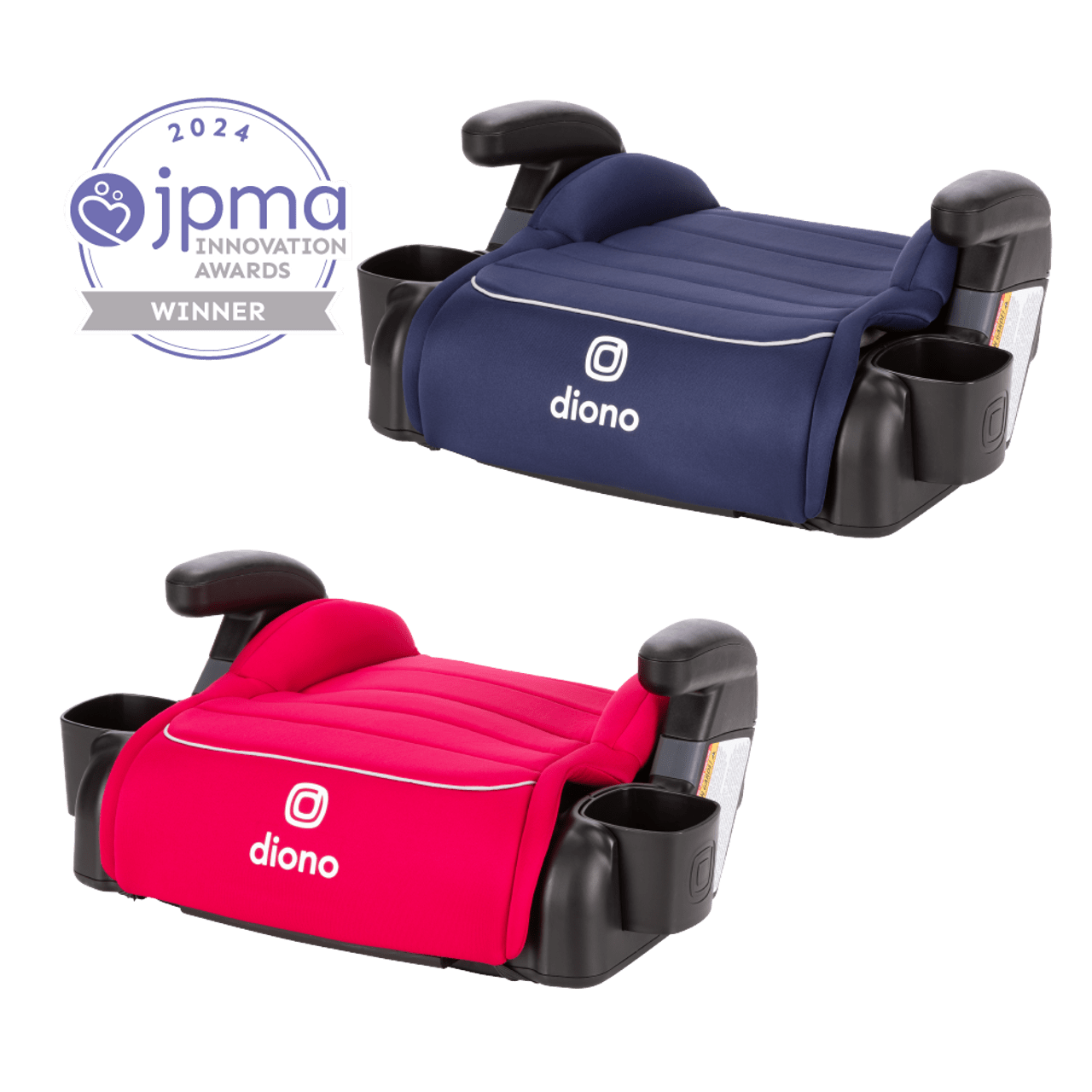 Diono Connect3 R Backless Booster Car Seat for Kids - 2 Pack | Lightweight & Portable | Ideal for Travel, School Carpool & Everyday Use