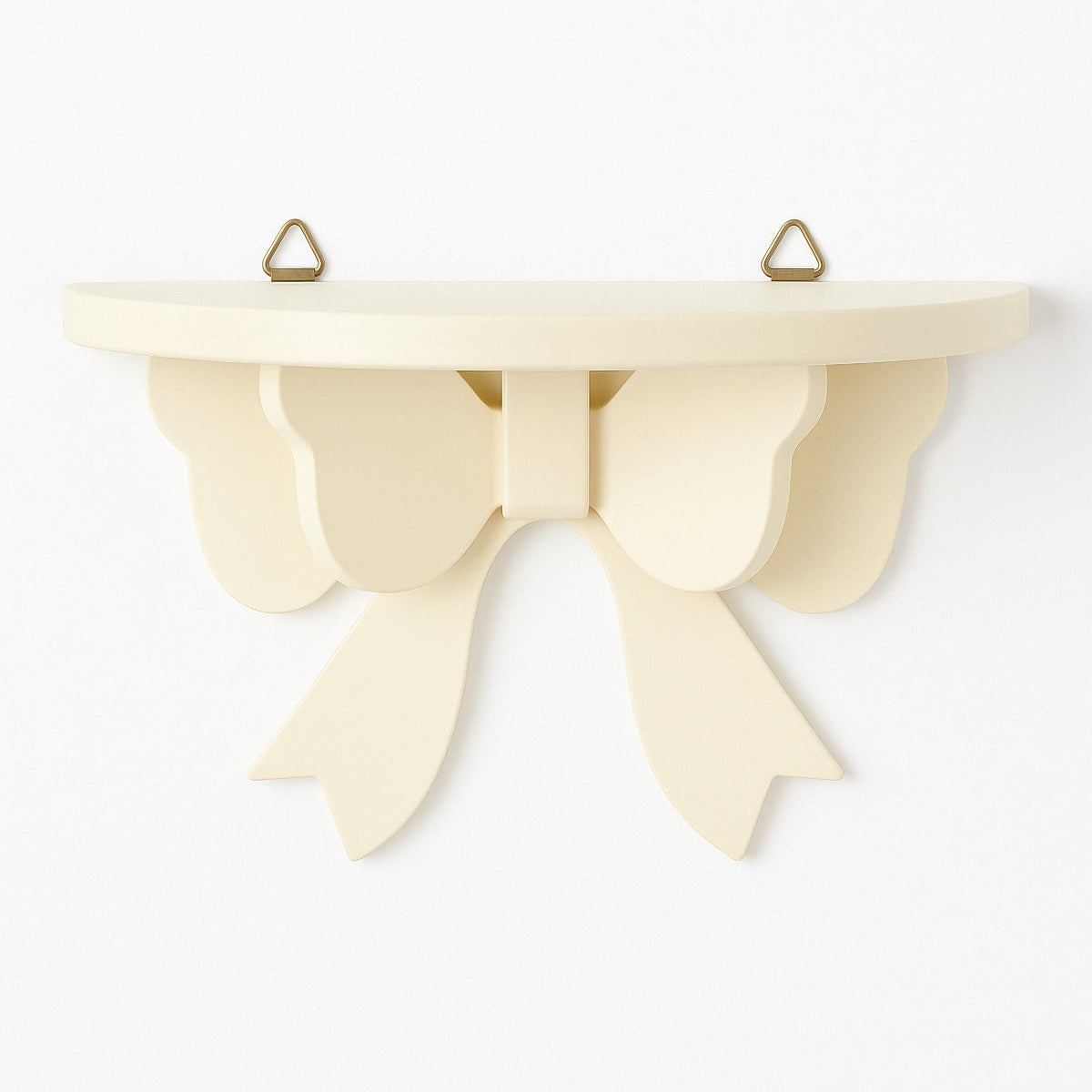 Coquette Bow Shaped Wooden Shelf - Elegant Wall Decor for Bedroom, Bathroom & Living Room - Perfect for Displaying Photos, Plants & Decorative Items
