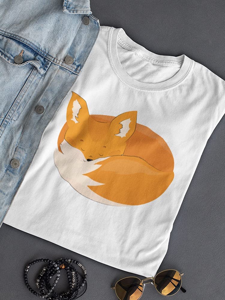 Women's Cute Orange Cartoon Fox Graphic T-Shirt - Soft & Comfortable Sleepwear for Lounge & Casual Wear