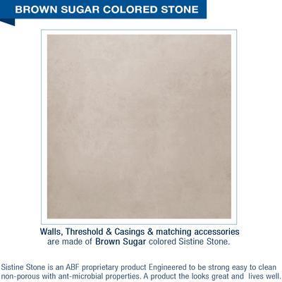 Premium Diamond Solid Brown Sugar Neo Shower Enclosure Kit - Tempered Glass Bathroom Stall with Easy Installation - Perfect for Modern Homes & Spa-Like Bathrooms