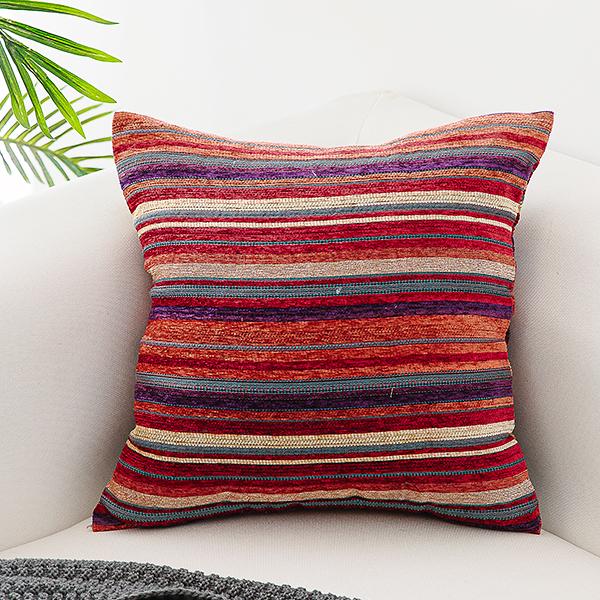 Bohemian Decorative Sofa Pillows - Geometric Pattern Chenille Throw Pillows for Couch & Bed - Soft Accent Pillows for Living Room, Bedroom, and Home Decor