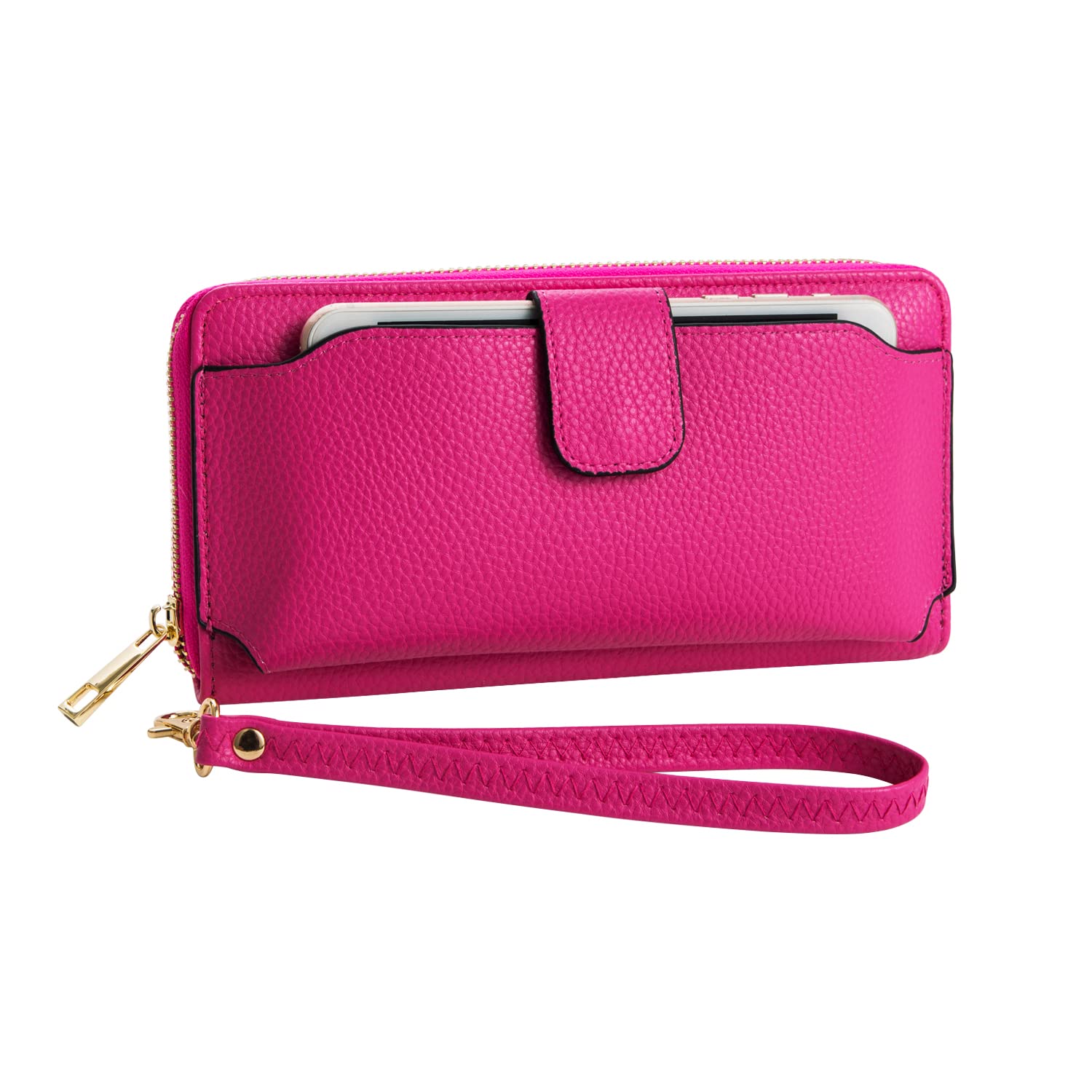 Women's RFID Blocking Wristlet Wallet with Phone Holder - Zip Around Crossbody Handbag for iPhone & Cards - Perfect for Travel, Shopping & Everyday Use
