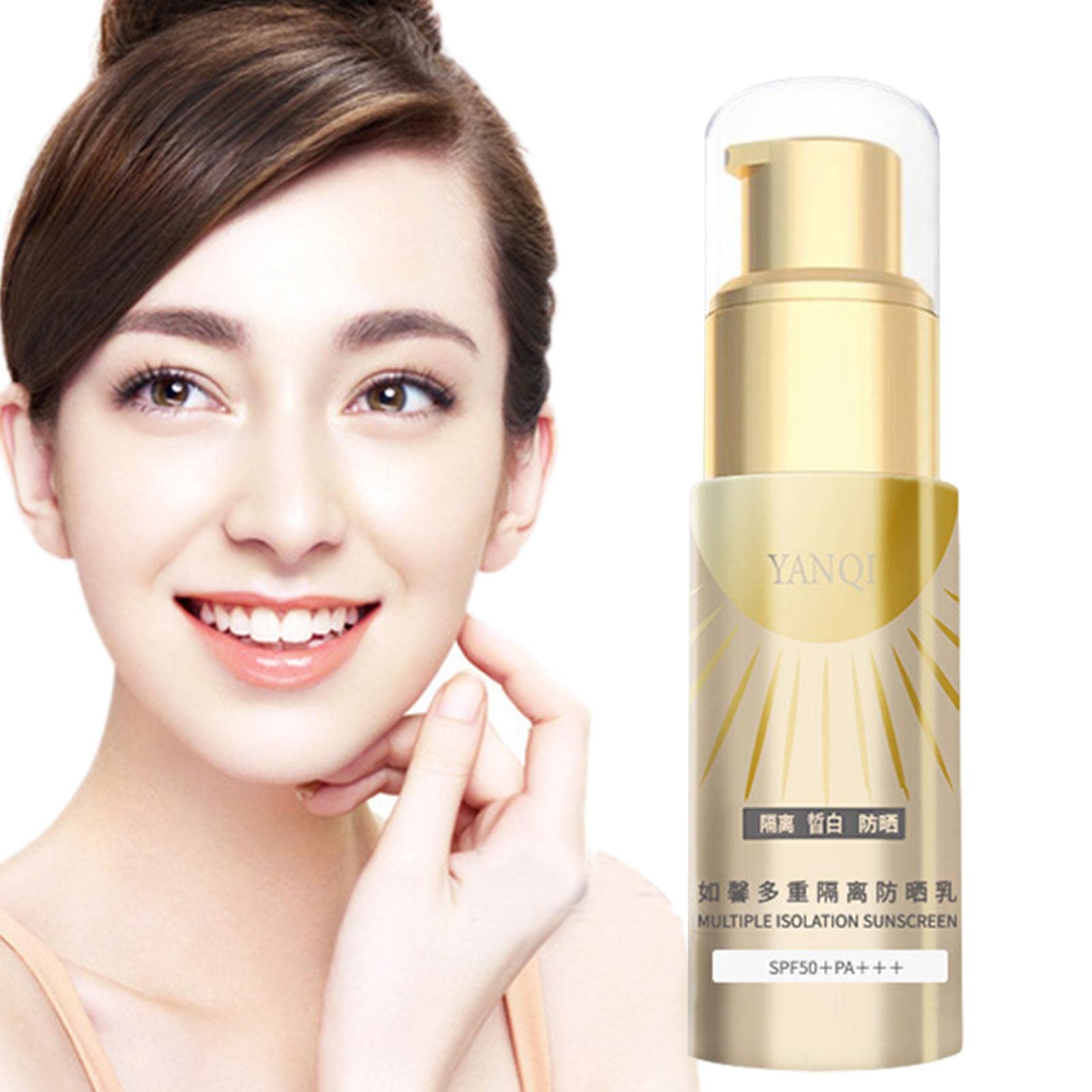 UV Protector Cream SPF50 | 40ml Face Sunscreen with Water Resistant Formula for Travel - Multi-Protection Facial Cream for Daily Use, Outdoor Activities & Beach Days
