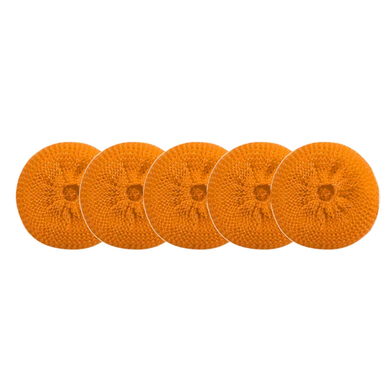 Colorful Knitted Cleaning Balls for Pots & Pans - 5PCS Non-Scratch Kitchen Scrubbers, Dishwasher Safe & Gentle on Ceramic (Orange) - Perfect for Washing Dishes, Cleaning Cookware & Laundry Use
