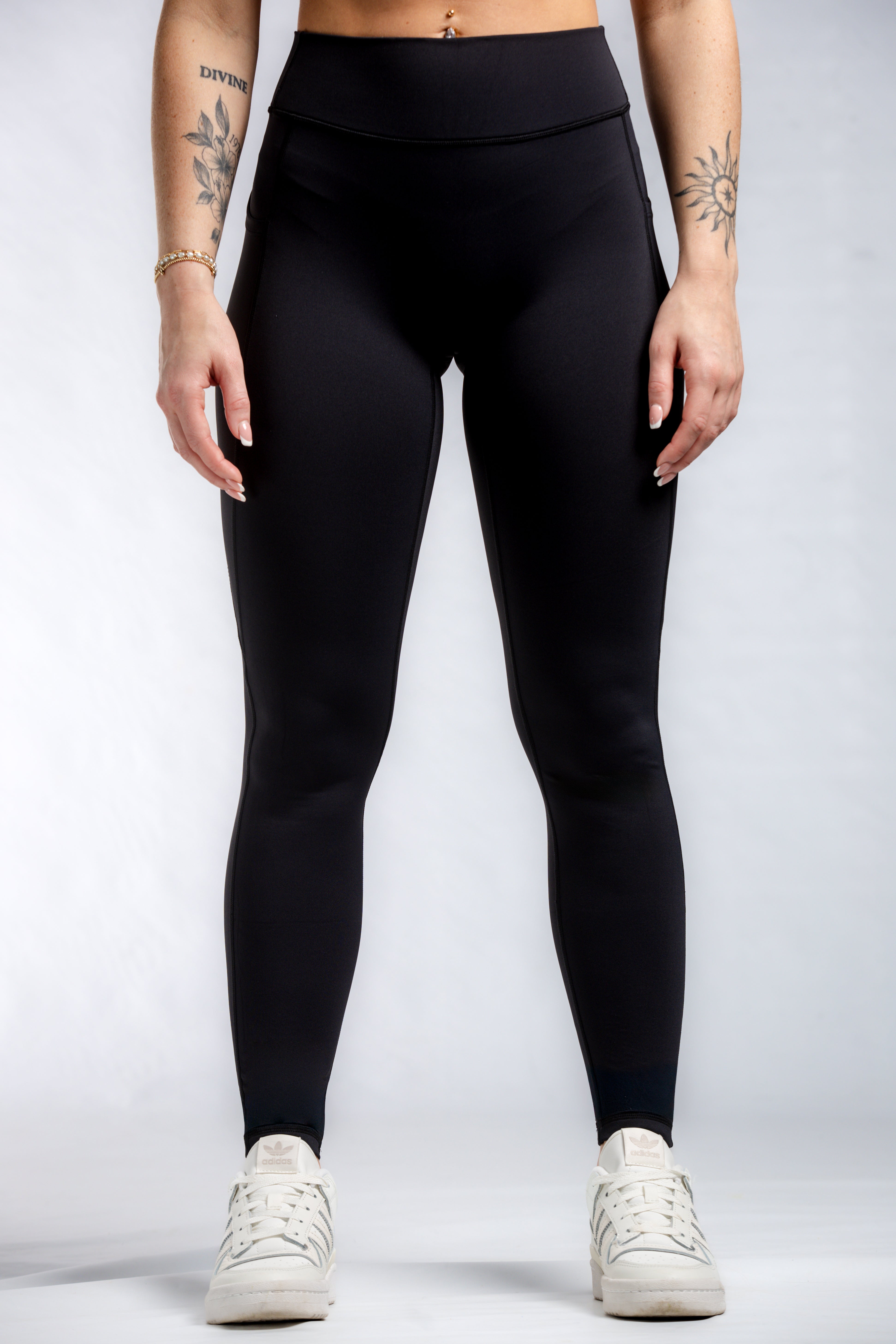 Premium High-Waisted Black Leggings with Pockets & Scrunch Butt - Yoga Pants for Women, Workout, Running & Lounge Wear