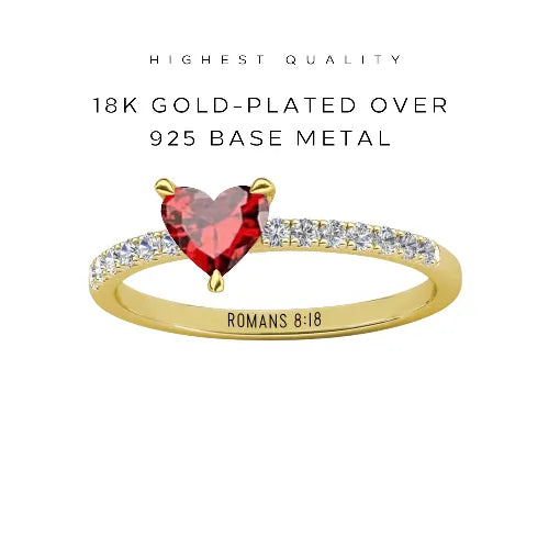 Personalized Engraved Heart Gemstone Ring - Custom Name & Date - $48.00 - Perfect for Anniversaries, Valentine's Day & Romantic Gifts