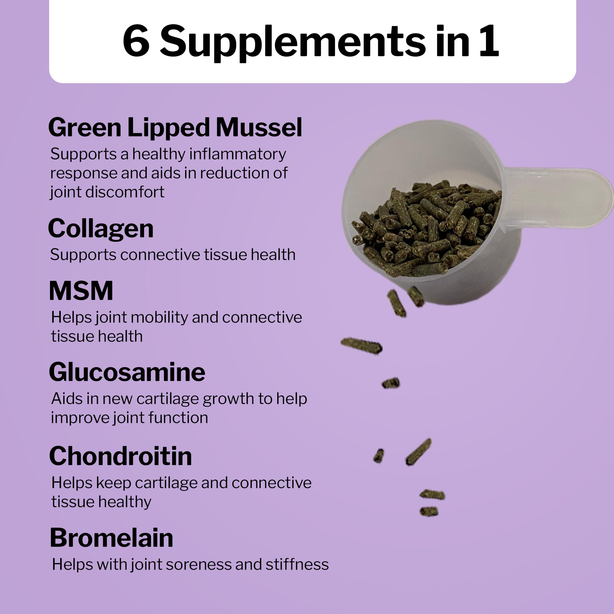 Formula 707 Joint 6-in-1 Equine Supplement 10 lb Bag - Supports Joint Health & Mobility in Horses with Glucosamine, Chondroitin, MSM, Collagen & Green-Lipped Mussel - Ideal for Performance Horses, Senior Horses & Post-Training Recovery