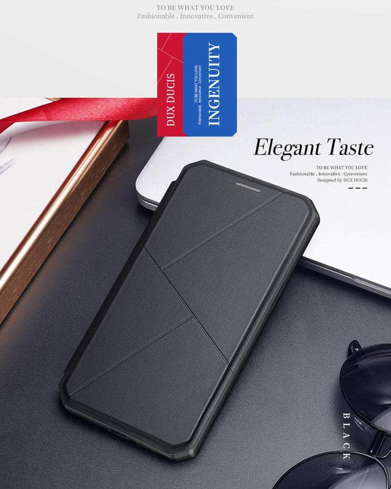 DUX DUCIS Magnetic Flip Leather Case for iPhone 13 Pro Max - Premium Protective Cover with Strong Magnet for Secure Hold | Perfect for Work, Travel & Everyday Use
