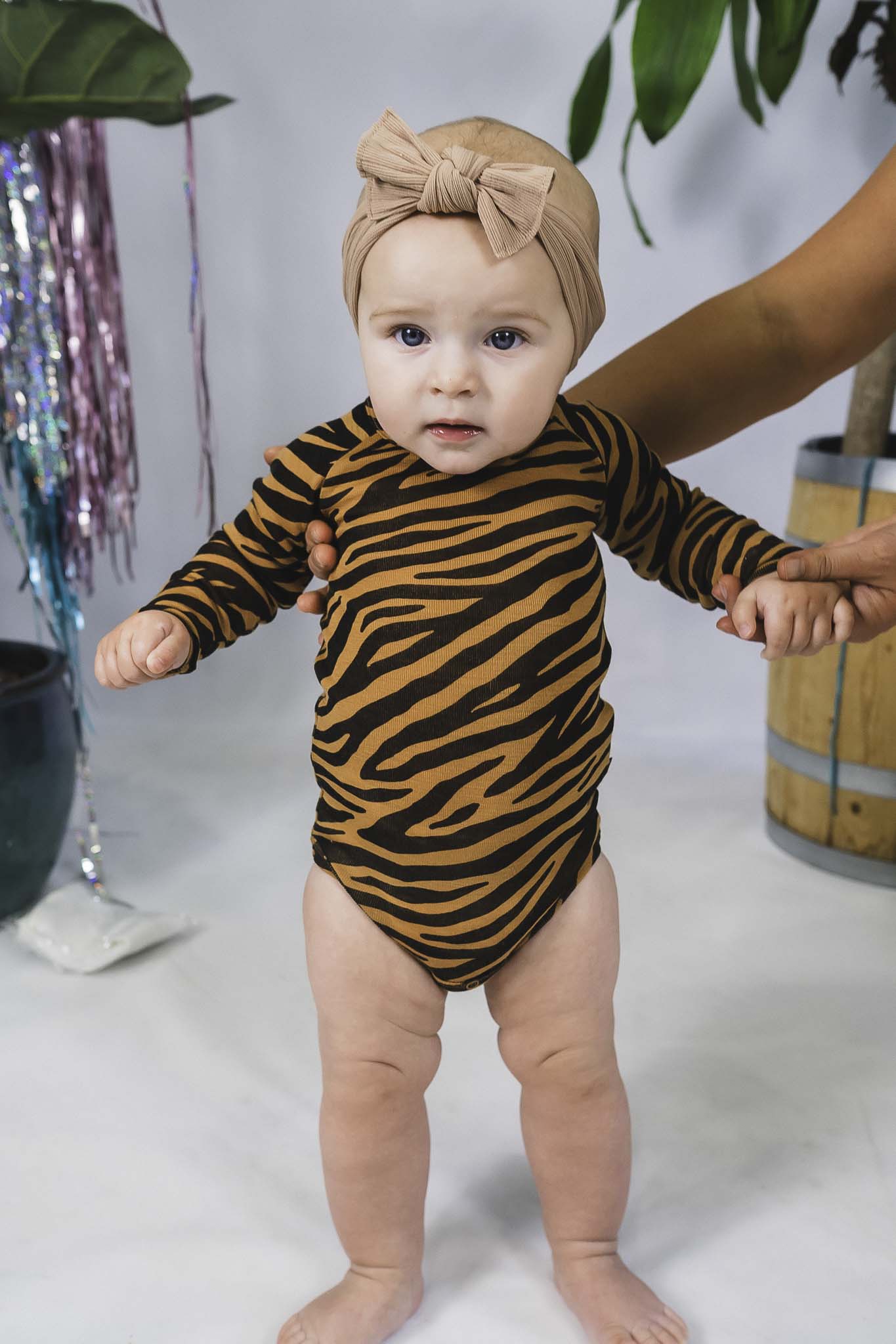 Farai Zebra Print Wool Baby Onesie for Girls - Soft & Cozy Winter Outfit for Newborns & Toddlers - Perfect for Playtime, Naptime & Photo Shoots