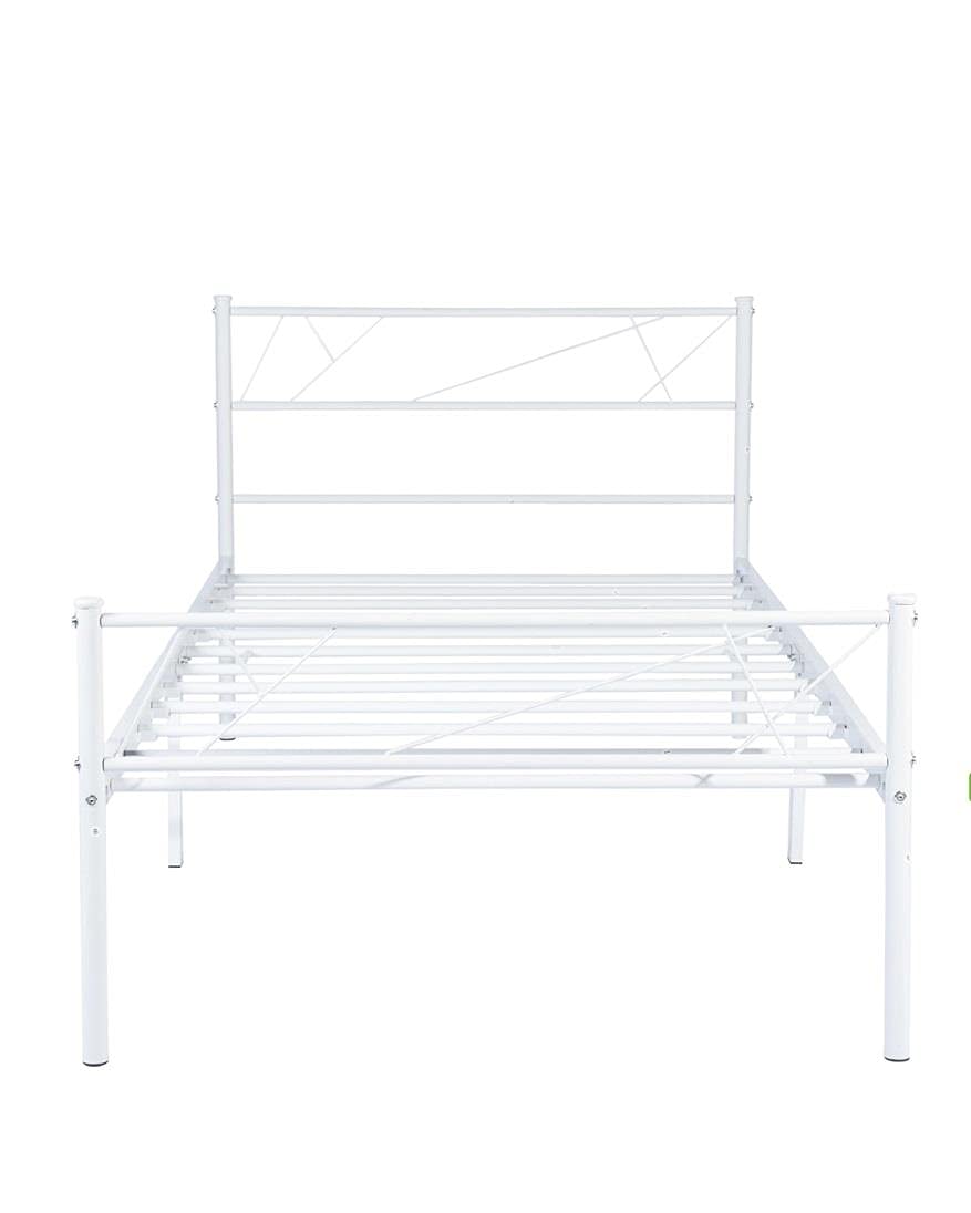 Queen Size Metal Bed Frame with Headboard & Footboard - Sturdy Mattress Platform Base for Bedroom Furniture | Perfect for Master Bedroom, Guest Room, or Dormitory