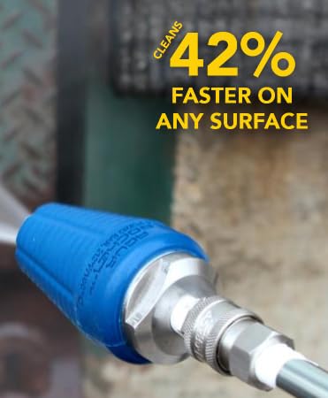 Hydra-Flex Aqua-Rocket Pro Industrial Turbo Pressure Washer Nozzle - 5600 PSI High Power Cleaning for Concrete, Driveways & Heavy Duty Surfaces