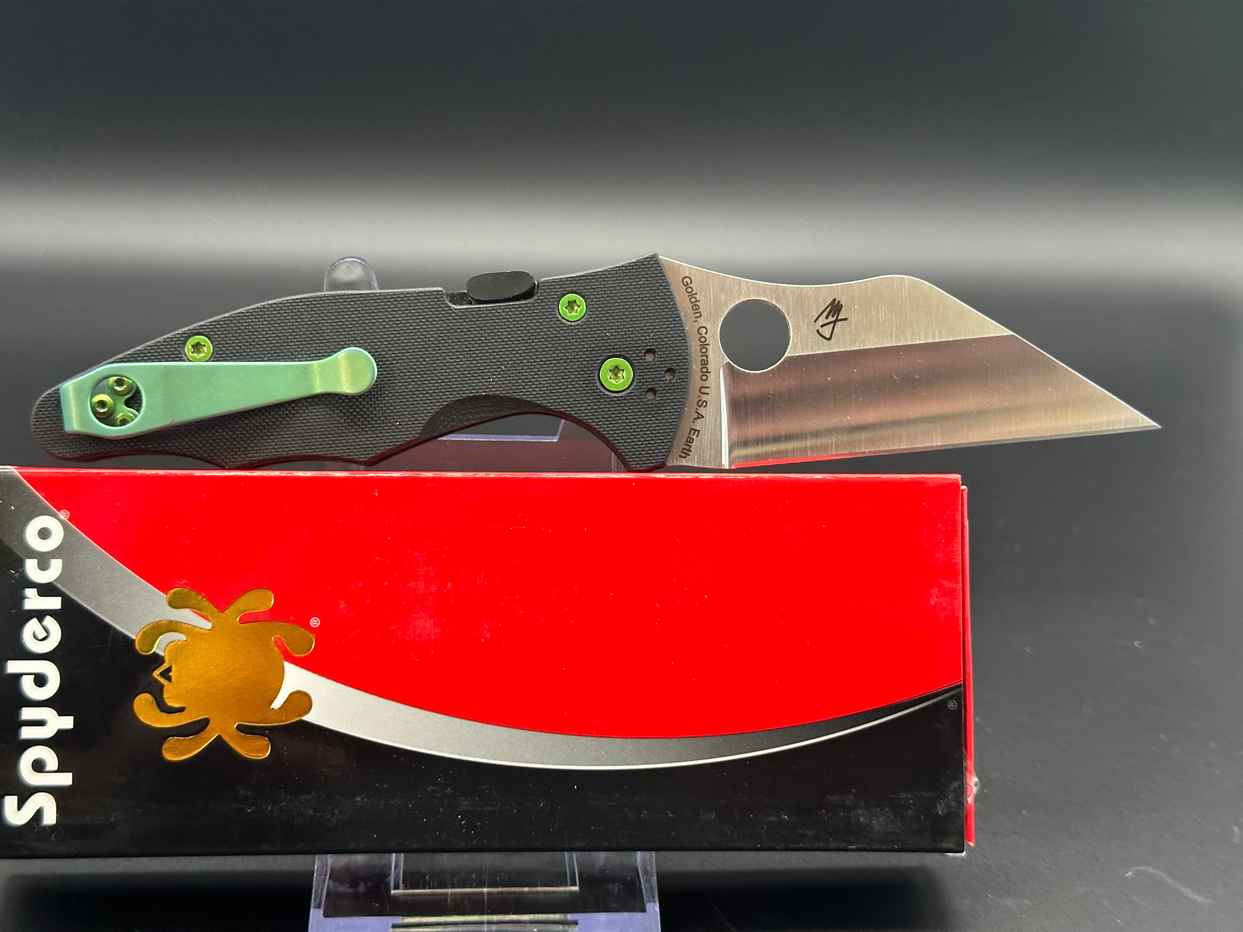 Spyderco Yojimbo 2 Folding Knife - Black G10 Handle, CPM-S30V Steel Blade - EDC, Outdoor, Tactical & Survival Knife for Camping, Hiking & Everyday Carry