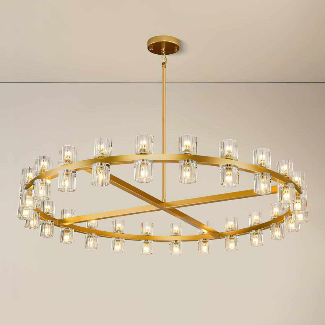 Akolia Crystal Chandelier - Elegant Lighting Fixture for Dining Room, Bedroom & Living Room | Modern Home Decor | Perfect for Weddings & Special Events
