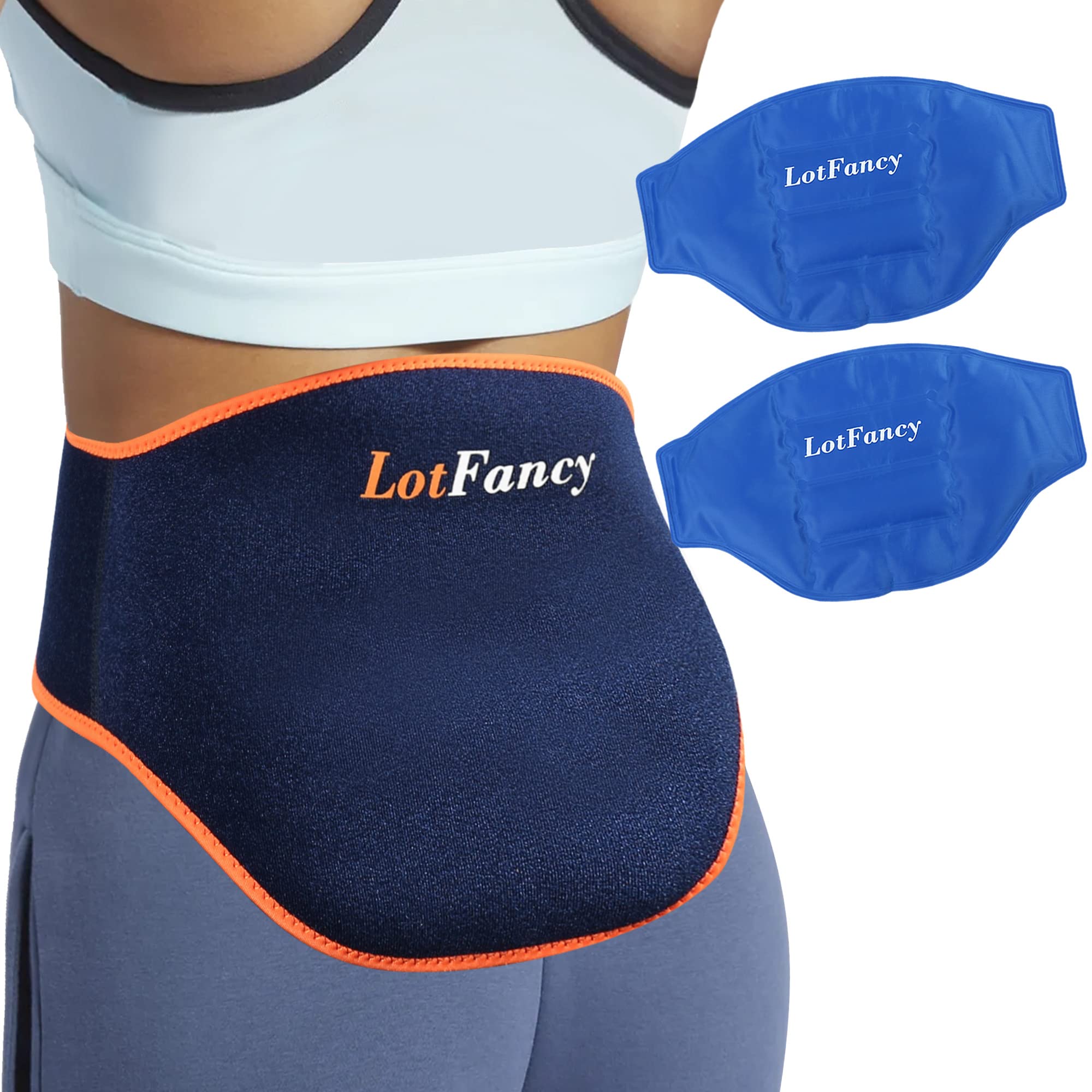 LotFancy Reusable Hot & Cold Therapy Gel Packs (2-Pack) for Back, Hip, Waist & Leg Pain Relief - FSA/HSA Eligible Heating & Cooling Compress for Injury Recovery, Post-Workout & Chronic Pain Management