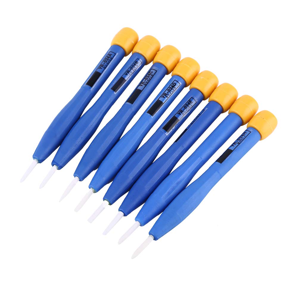 8-Piece Anti-Static Adjustable Frequency Screwdriver Set - Plastic & Ceramic Home Repair Hand Tools for Electronics, Computers & Small Appliances - Perfect for DIY, Tech Repairs & Household Maintenance