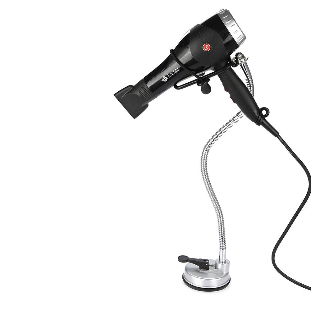 360° Rotating Hair Dryer Stand with Heavy Base - Adjustable Height Blow Dryer Holder for Salon & Home Use - Perfect for Countertops, Bathrooms & Styling Stations