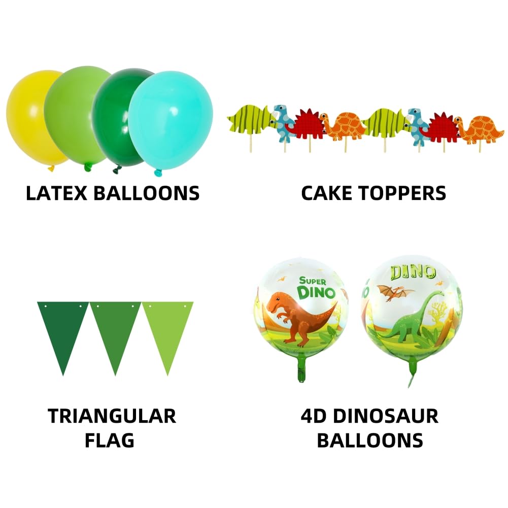69 Pack Dinosaur Party Supplies Set - Little Dino Decorations for Kids Birthday Party, Baby Shower & Bridal Shower | Perfect for Dinosaur Themed Parties, Classroom Decor & Event Backdrops by REZIPO