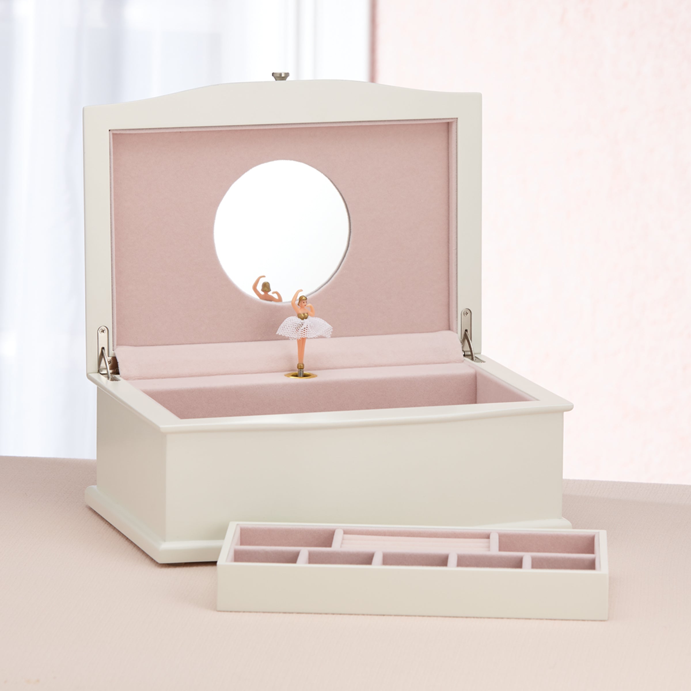 Ballerina™ Musical Jewelry Box for Girls - Elegant Pink Ballet Jewelry Storage with Twirling Dancer & Melody - Perfect Gift for Birthdays, Christmas & Special Occasions