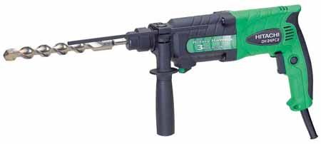 Hitachi DH24PC3 Rotary Hammer - 220V Heavy Duty Demolition Drill for Concrete, Brick, and Masonry - Perfect for Construction, Renovation, and DIY Projects
