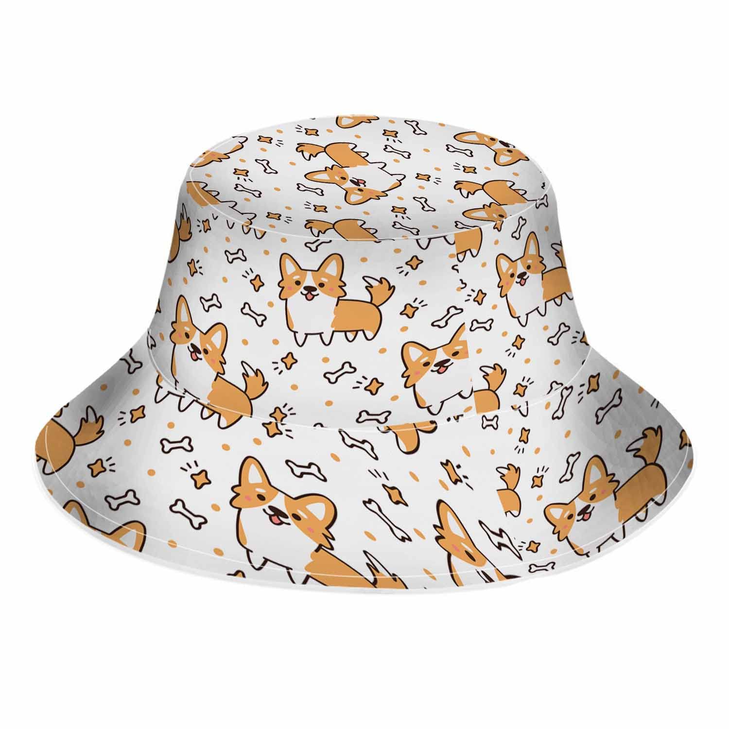 WONDERTIFY Cat and Fish Bucket Hat - Stylish Summer Sun Hat for Women & Men - Perfect for Beach, Fishing, Outdoor Adventures