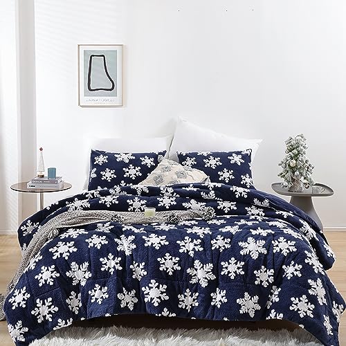 Navy Blue Little Snowflake