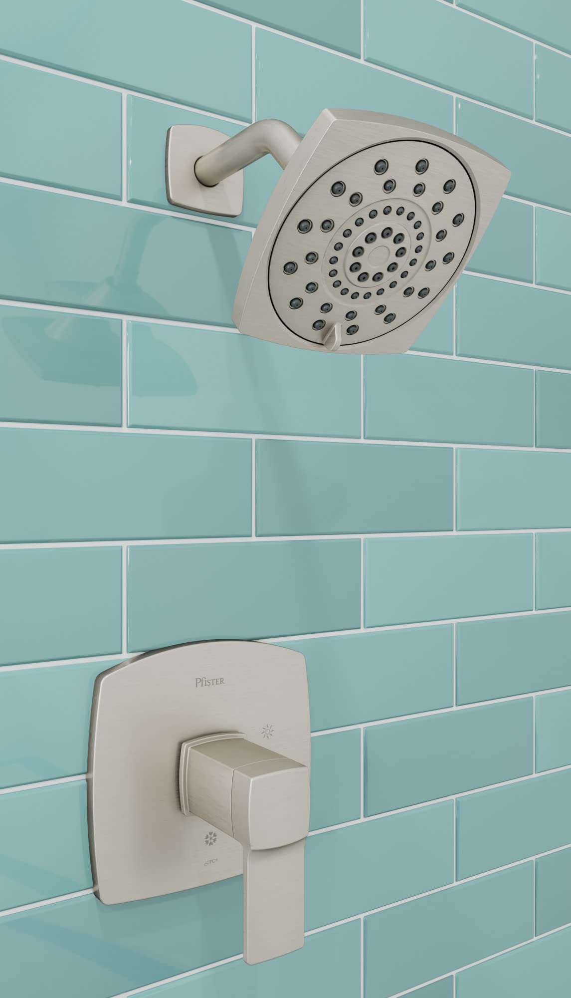 Pfister Deckard Brushed Nickel Shower Faucet - Bathroom Fixture for Modern Homes (Valve Not Included) LG897DAK - Perfect for Master Bathroom Renovations & Spa-Like Shower Upgrades